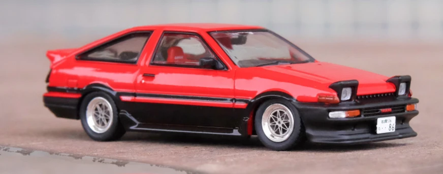 Toyota Sprinter Trueno AE86 RHD (Right Hand Drive) Red And Black With Black Stripes 1/64 Diecast Model Car By Inno Models 3 Toyota Sprinter Trueno AE86 RHD (Right Hand Drive) Red And Black With Black Stripes 1/64 Diecast Model Car By Inno Models