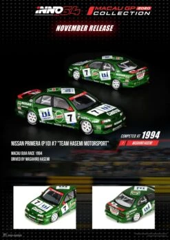 INNO Models 1:64 Nissan Primera #7 "Team Hasemi Motosport" MGP 1994 -Model Cars Houston 123841722 1565720486968714 6647494209260518783 o
