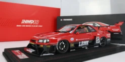 1/18 INNO NISSAN SKYLINE "LBWK" (ER34) SUPER SILHOUETTE With Display Case And Base SKYLINE "LBWK" (ER34) SUPER SILHOUETTE With Display Case And Base Resin Car Model