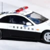 Nissan Fairlady Z (Z32) RHD (Right Hand Drive) Kanagawa-Kenkei Japanese Police Car Black And White 1/64 Diecast Model Car By Inno Models