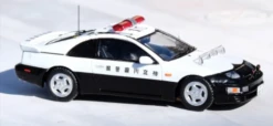 Nissan Fairlady Z (Z32) RHD (Right Hand Drive) Kanagawa-Kenkei Japanese Police Car Black And White 1/64 Diecast Model Car By Inno Models