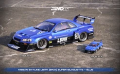 1/18 INNO NISSAN SKYLINE "LBWK" (ER34) SUPER SILHOUETTE BLUE Metallic Comes With Display Cover And Based -Model Cars Houston 14 1 14007.1673522773