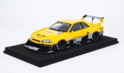 1/18 INNO NISSAN SKYLINE "LBWK" (ER34) SUPER SILHOUETTE Yellow Comes With Display Cover And Based