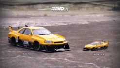 1/18 INNO NISSAN SKYLINE "LBWK" (ER34) SUPER SILHOUETTE Yellow Comes With Display Cover And Based -Model Cars Houston 15 3 24085.1673523148
