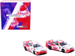 1/64 Inno64 Toyota Corolla EXIV #38 & #39 "TOYOTA TEAM CERUMO" JTCC 1 Box Set Collection (2 Cars And Special Hard Box Included) Car Model