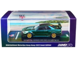 Nissan Skyline (R34) GT-T RHD (Right Hand Drive) Magic Purple/Green Metallic "International MotorXpo Hong Kong 2022" Event Model 1/64 Diecast Model Car By Inno Models