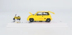 1/64 INNO HONDA CITY TURBO II Yellow With MOTOCOMPO -Model Cars Houston 2 4 11516.1659689562