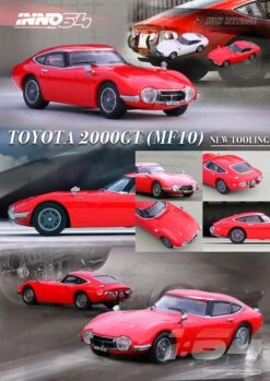 INNO64 1:64 Toyota 2000GT In Solar Red