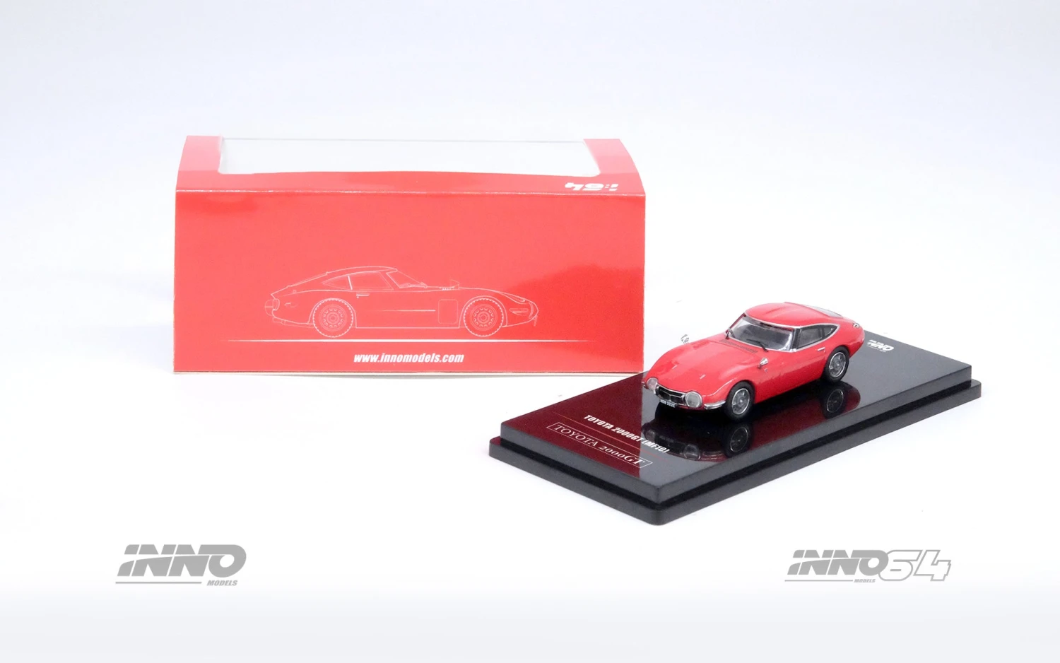 INNO64 1:64 Toyota 2000GT In Solar Red 4 INNO64 1:64 Toyota 2000GT In Solar Red - Image 2