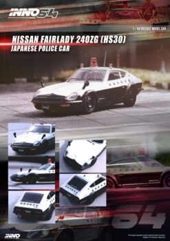 INNO64 1/64 Nissan Fairlady 240ZG (HS30) Japanese Police Car -Model Cars Houston 240ZGjpcanno