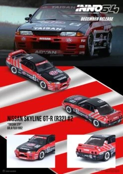 INNO Models 1:64 Nissan Skyline GT-R R32 #2 "TAISAN STP" Group A Fuji 1992 -Model Cars Houston 246913146 1819529714921122 6725631281823586628 n