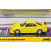 Nissan Skyline GT-R (R33) Nismo 400R RHD (Right Hand Drive) Lightning Yellow With Silver Stripes 1/64 Diecast Model Car By Inno Models -Model Cars Houston 24 40144.1675164754