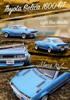 INNO Models 1:64 Toyota Celica (TA22) 1600 GTV Light Blue With Fender Flares