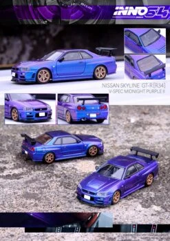 INNO64 1:64 Nissan Skyline GT-R (R34) In Midnight Purple II -Model Cars Houston 278646956 1952222471651845 8338163835395370736 n