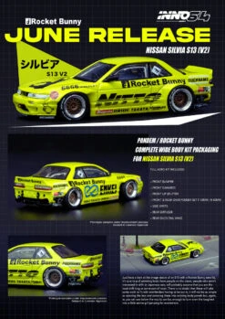 1/64 INNO64 NISSAN SILVIS S13 V2 PANDEM / ROCKET BUNNY Diecast Car Model -Model Cars Houston 3 1 92808.1619528740