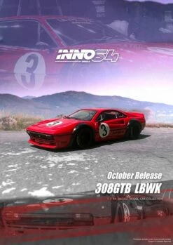 INNO64 1/64 Ferrari 308 GTB Liberty Walk In Red -Model Cars Houston 308ANNO2