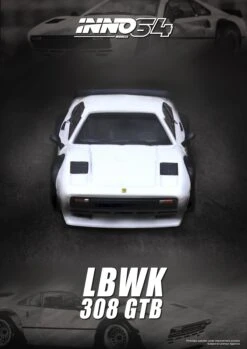 INNO64 1:64 Ferrari 308 GTB Liberty Walk In White -Model Cars Houston 308GTBWHIANNO2
