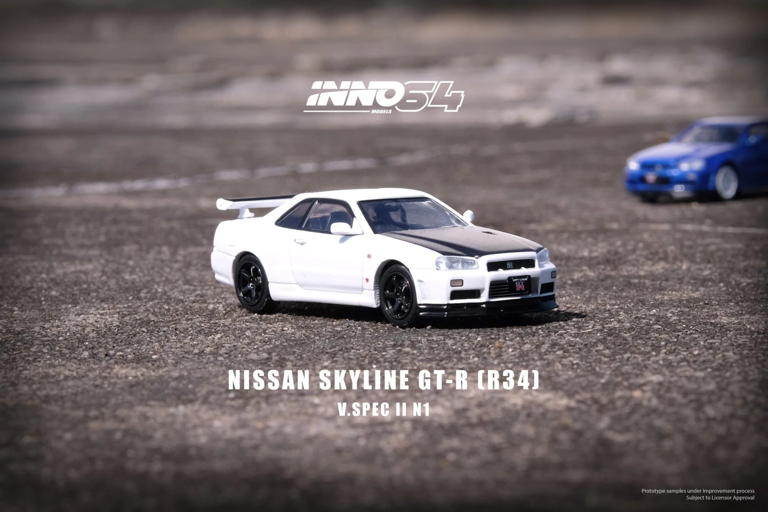 INNO64 1:64 Nissan Skyline GTR (R34) V-Spec II N1 In White 4 INNO64 1:64 Nissan Skyline GTR (R34) V-Spec II N1 In White - Image 2