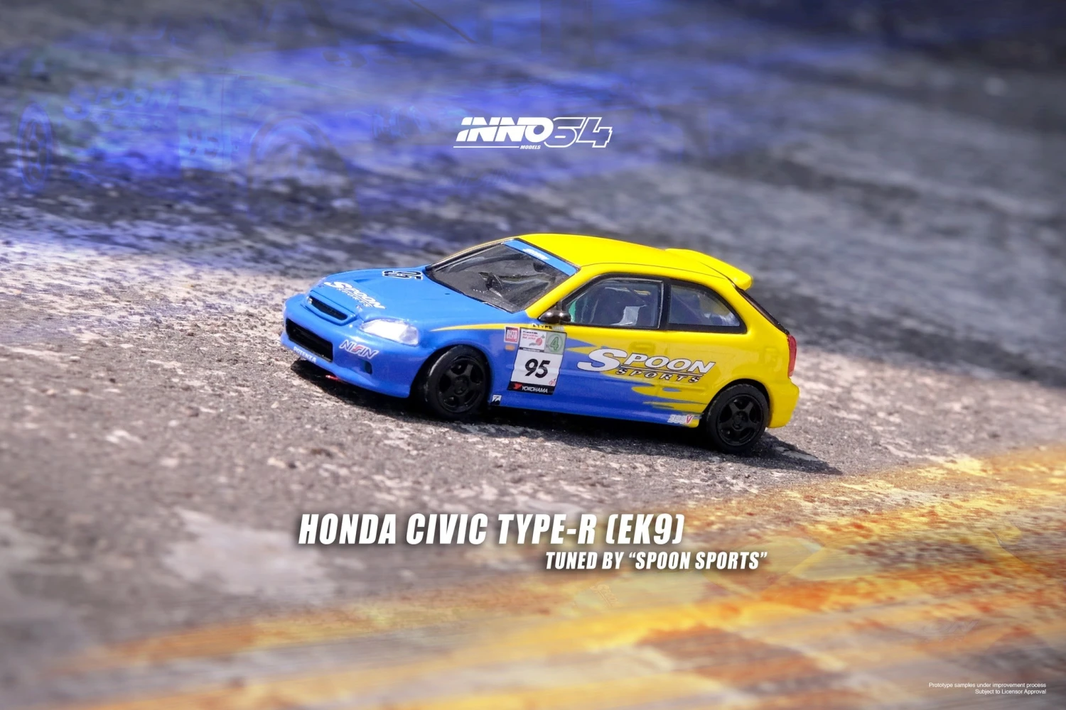 INNO64 1:64 Honda Civic Type-R (EK9) In "SPOON SPORTS" Livery 5 INNO64 1:64 Honda Civic Type-R (EK9) In "SPOON SPORTS" Livery - Image 3