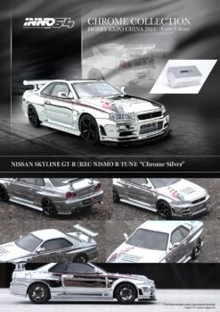 INNO64 1:64 Nissan Skyline GT-R (R34) R-Tune Hobby Expo China 2023 In Silver Chrome -Model Cars Houston 340616010 6431546210209229 1460521584106528309 n