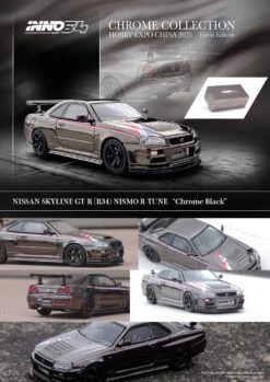 INNO64 1:64 Nissan Skyline GT-R (R34) R-Tune Hobby Expo China 2023 In Black Chrome -Model Cars Houston 340651711 553475683323122 8183240931464979015 n