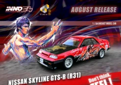 1/64 INNO Nissan Skyline GTS-R (R34) Bruce Lee Red