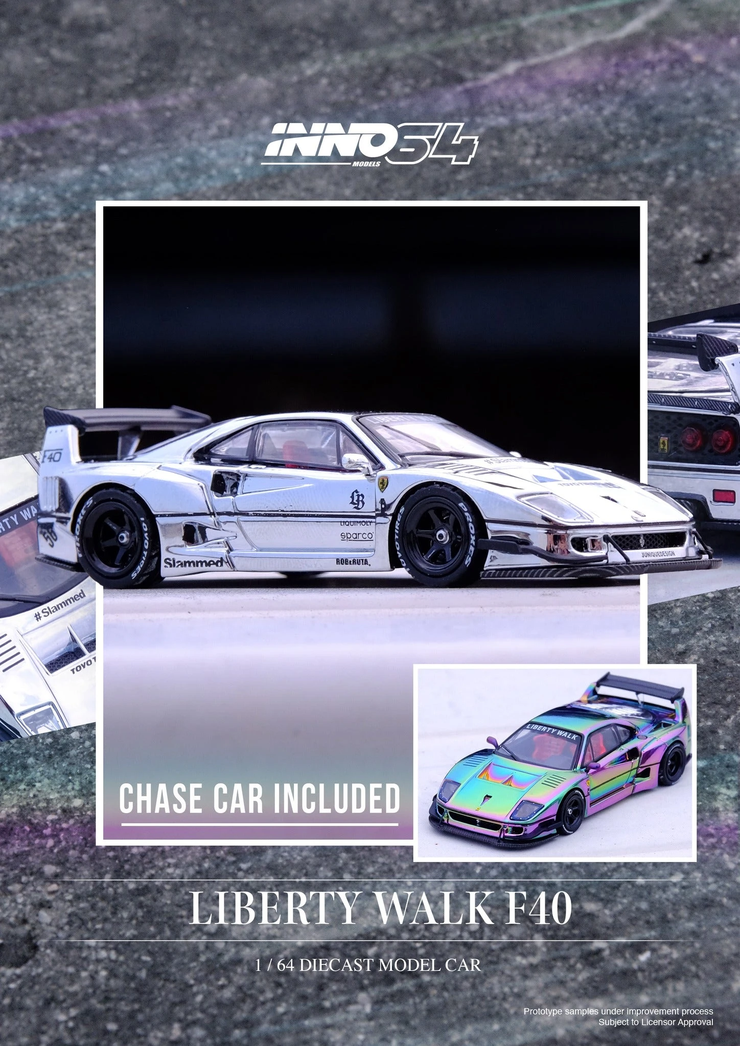 INNO64 1:64 Ferrari F40 Liberty Walk In Hobby Expo China 2024 Edition (ONE CAR PER PERSON) 8 INNO64 1:64 Ferrari F40 Liberty Walk In Hobby Expo China 2024 Edition (ONE CAR PER PERSON) - Image 6