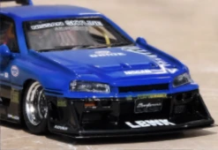 1/64 INNO NISSAN SKYLINE LBWK (ER34) SUPER SILHOUETTE BLUE METALLIC Resin Car Model -Model Cars Houston 8 1 95823.1673515441