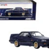 Nissan Skyline GTS-R (R31) RHD (Right Hand Drive) Dark Blue Metallic With Gold Wheels 1/64 Diecast Model Car By Inno Models