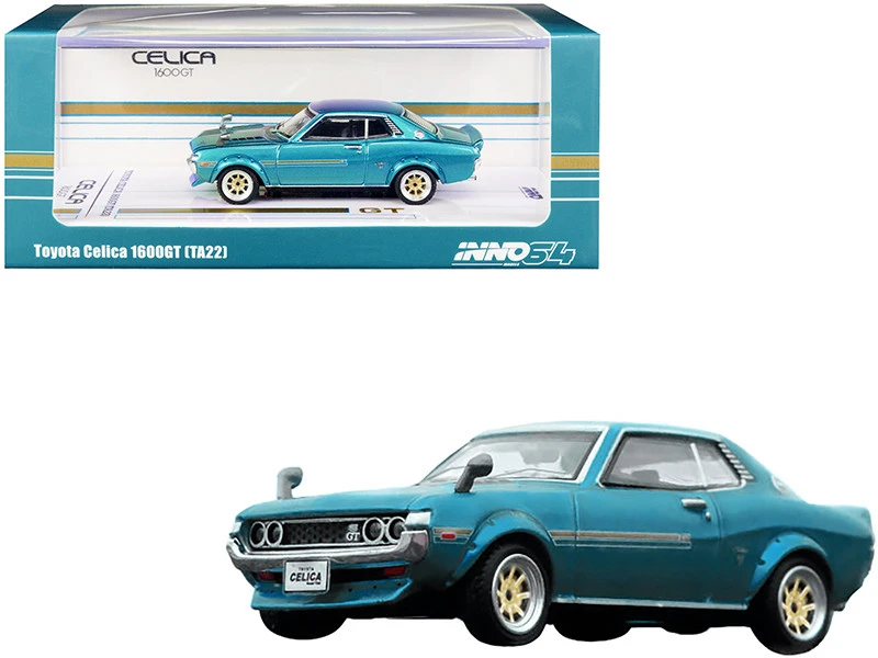 Toyota Celica 1600GTV (TA22) RHD (Right Hand Drive) Blue Metallic 1/64 Diecast Model Car By Inno Models 3 Toyota Celica 1600GTV (TA22) RHD (Right Hand Drive) Blue Metallic 1/64 Diecast Model Car By Inno Models