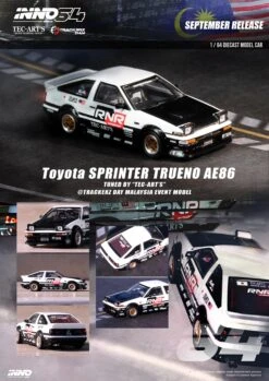 INNO64 1:64 Toyota Sprinter Trueno AE86 Tuned By "TEC-ART" @TrackerZ Day Malaysia Special Event Model -Model Cars Houston AE86T TECARTANNO1