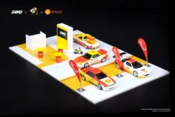 INNO64 1:64 Shell Collection Kiosk And Model Cars Set -Model Cars Houston DIO3