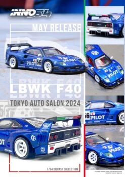 INNO64 1:64 Ferrari F40 Liberty Walk Tokyo Auto Salon 2024 Edition 8 INNO64 1:64 Ferrari F40 Liberty Walk Tokyo Auto Salon 2024 Edition -Model Cars Houston F40LBANNOTAS242
