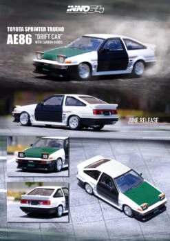 INNO64 1:64 Toyota Sprinter Trueno AE86 Drift Car With Carbon Doors -Model Cars Houston FB IMG 1650183588416