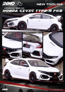 *PREORDER* INNO64 1:64 Honda Civic (FK8) Type-R In White