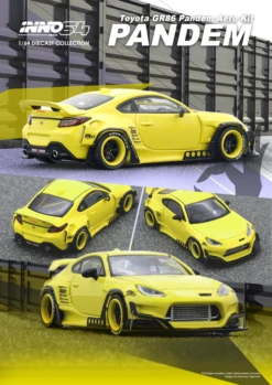 *PREORDER* INNO64 1:64 Toyota GR86 "PANDEM" In Yellow
