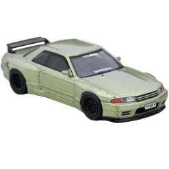Nissan Skyline GT-R (R32) RHD "Pandem - Rocket Bunny" Millenium Jade Metallic 1/64 Diecast Model Car By Inno Models