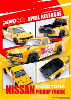 INNO64 1/64 Nissan Hakotora Pick Up Truck "MOTUL" Livery -Model Cars Houston HKTANNO1