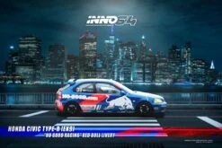 INNO64 1/64 Honda Civic Type-R (EK9) "NO GOOD RACING" Red Bull Livery -Model Cars Houston JDM15ANNO2