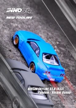 INNO64 1:64 Nissan Skyline GT-R (R33) "Pandem / Rocket Bunny" In Blue -Model Cars Houston R33pandemPosterRevised6