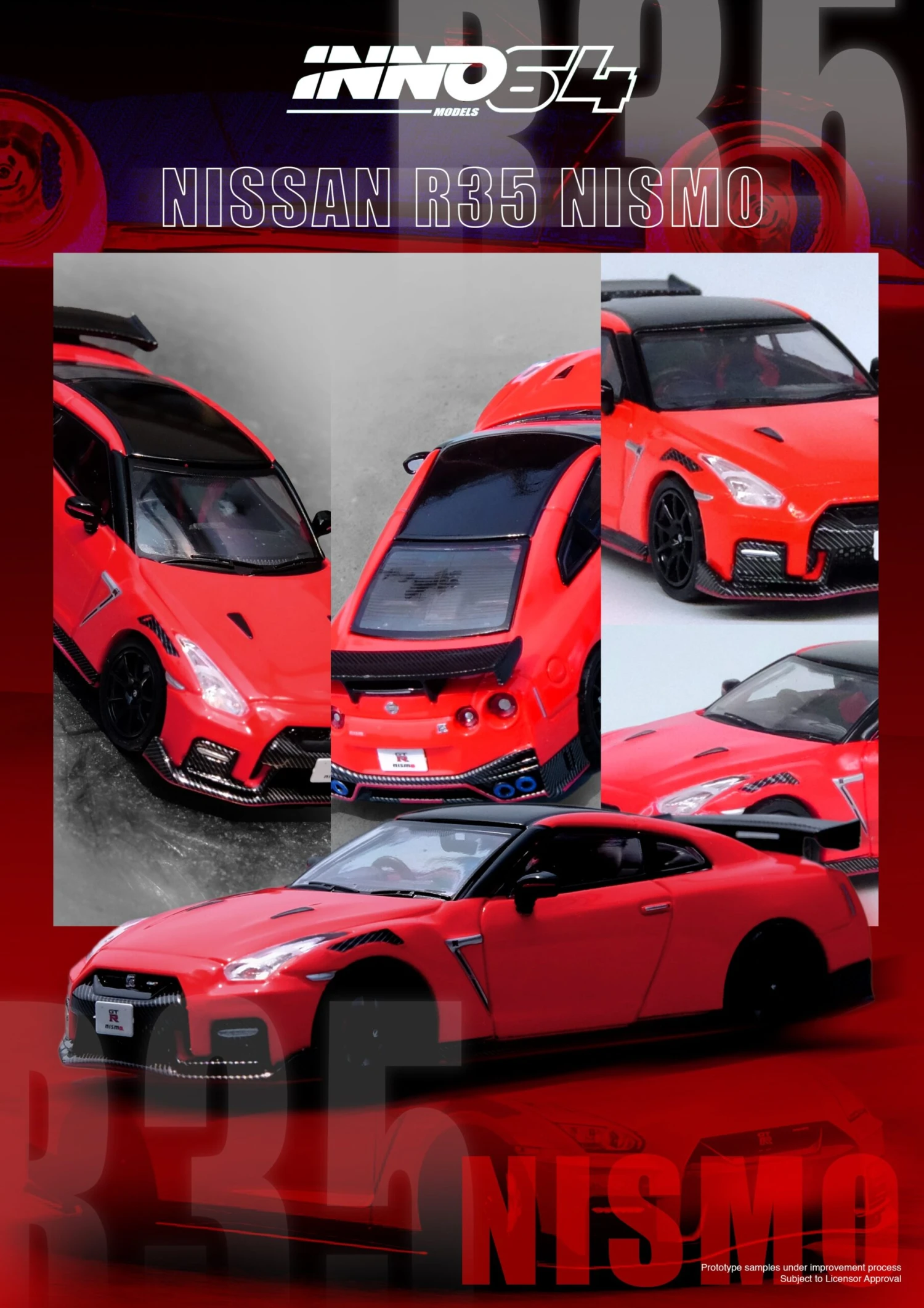 INNO64 1:64 Nissan GT-R (R35) NISMO In Red 3 INNO64 1:64 Nissan GT-R (R35) NISMO In Red