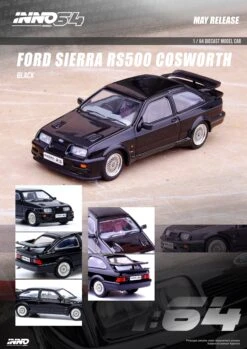 INNO64 1:64 Ford Sierra RS500 Cosworth In Black -Model Cars Houston RS500 BLA ANN