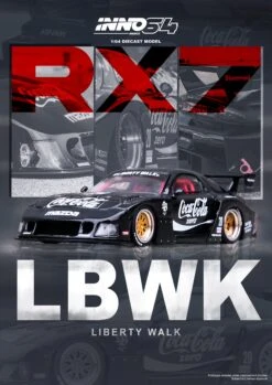 INNO64 1:64 Mazda RX7 (FD3S) LB-SUPER SILHOUETTE In Black -Model Cars Houston RX7LBANNO4