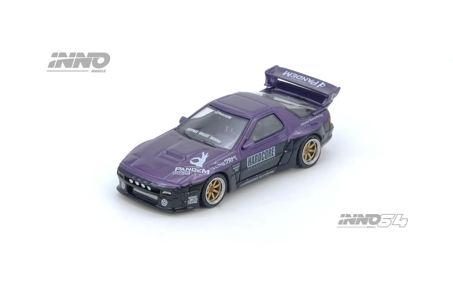*PREORDER* INNO64 1:64 Mazda RX-7 (FC3S) "PANDEM ROCKET BUNNY" In Purple 6 *PREORDER* INNO64 1:64 Mazda RX-7 (FC3S) "PANDEM ROCKET BUNNY" In Purple - Image 4