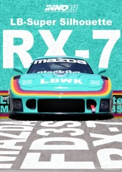 *PREORDER* INNO Models 1/18 Mazda RX-7 (FD3S) Super Silhouette LBWK In Green -Model Cars Houston RX7greenanno