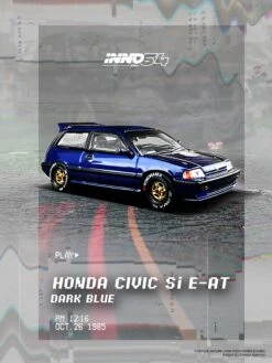 INNO64 1:64 Honda Civic Si E-AT In Dark Blue -Model Cars Houston SiEAT2