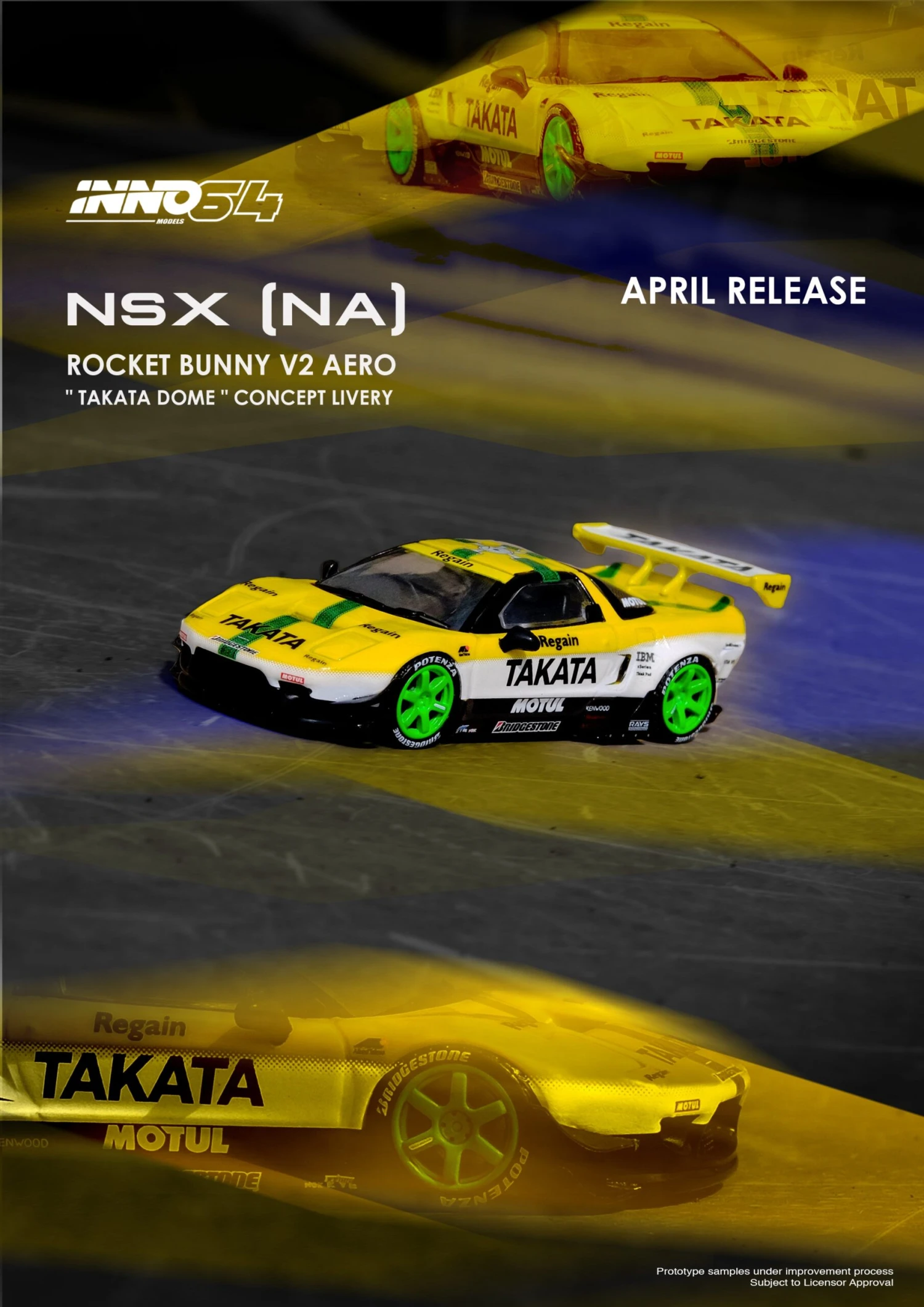 INNO64 1:64 Honda NSX (NA1) Auto Fashion Rocket Bunny V2 Aero "TAKATA DOME" Concept Livery 6 INNO64 1:64 Honda NSX (NA1) Auto Fashion Rocket Bunny V2 Aero "TAKATA DOME" Concept Livery - Image 4
