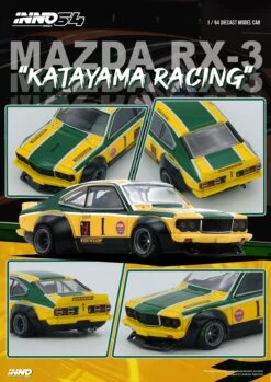 *PREORDER* INNO64 1:64 Mazda RX-3 Savanna LBWK "KATAYAMA RACING" Livery