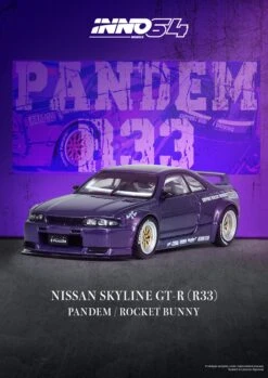 INNO64 1:64 Nissan Skyline GT-R (R33) "Pandem / Rocket Bunny" In Purple -Model Cars Houston Untitled 1copy