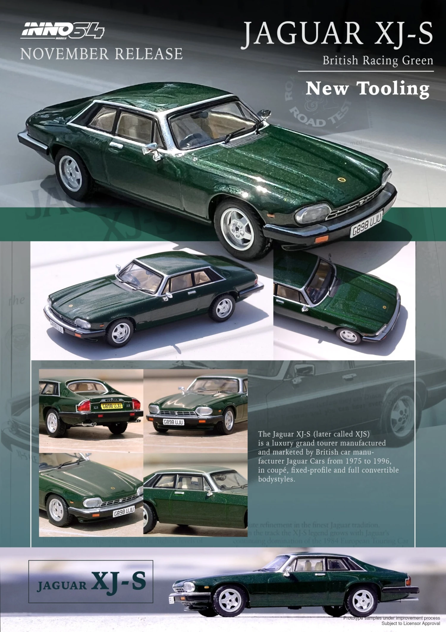 INNO64 1:64 Jaguar XJ-S In British Racing Green 7 INNO64 1:64 Jaguar XJ-S In British Racing Green - Image 5